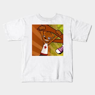 California Grizzly Hanging Onto Branch Kids T-Shirt